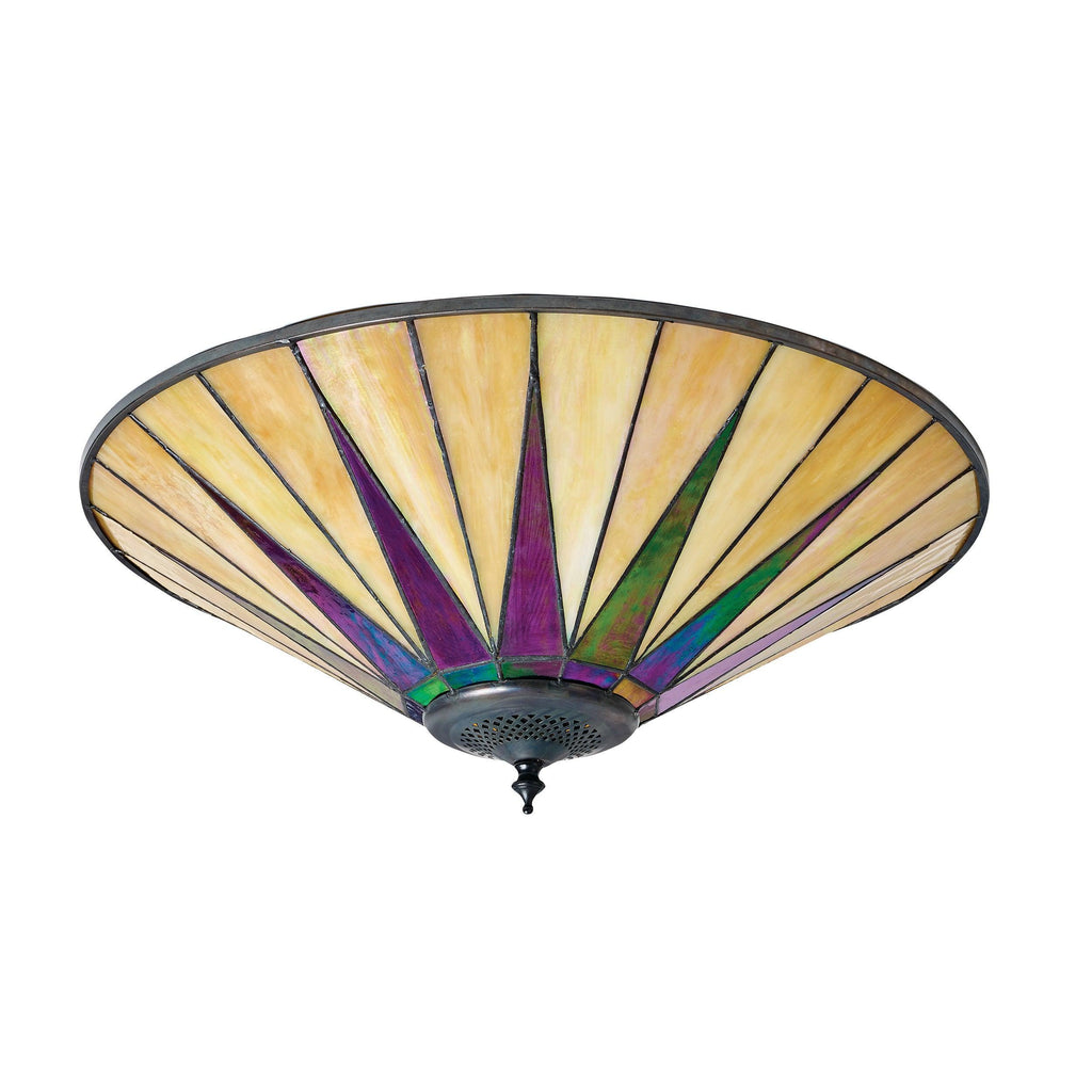 Interiors 1900 Dark Star Grande Lampada da Soffitto Tiffany Flush