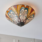 Interiors 1900 Lampada da soffitto Tiffany Medium Flush Hector