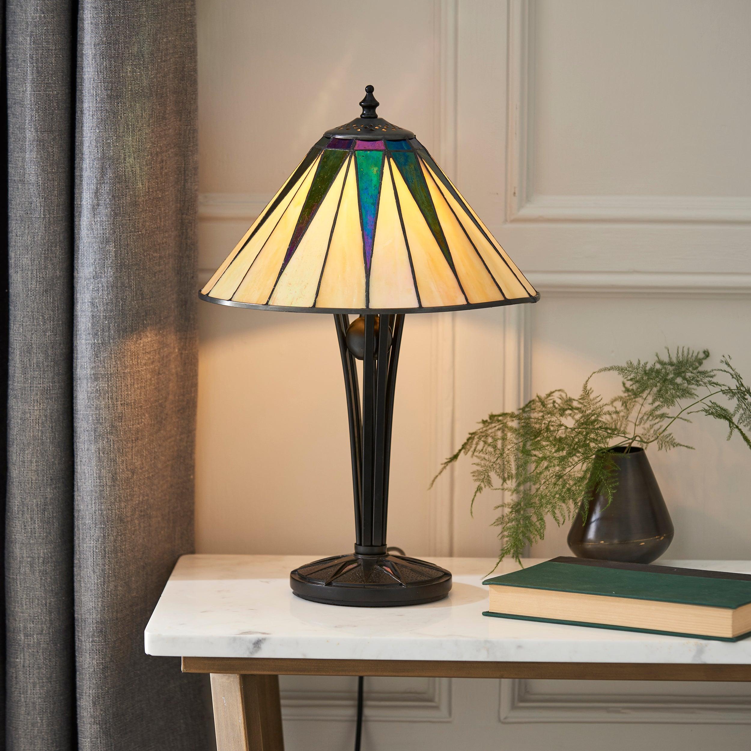 Lampada da Tavolo Tiffany Dark Star Interiors 1900