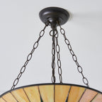 Lampadario Invertito Tiffany Dark Star Grande