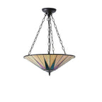 Lampadario Invertito Tiffany Dark Star Grande