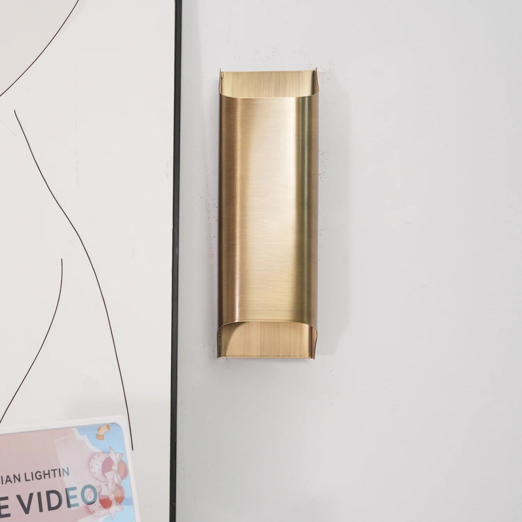 Applique da Parete Vintage in Ottone Quadrato