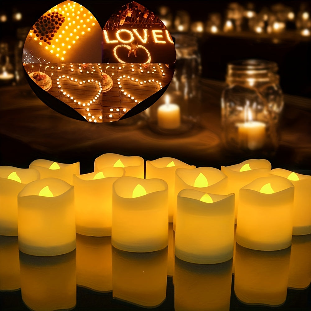 Candele LED senza fiamma a batteria – 24–100 pezzi