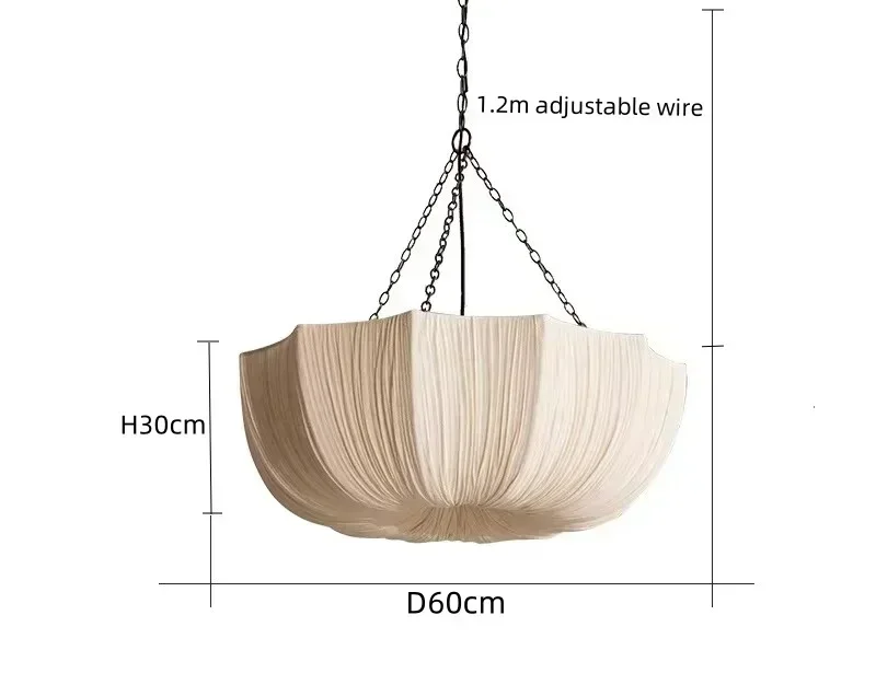 KumoWabi Lampada a Sospensione in Tessuto Giapponese Wabi-Sabi
