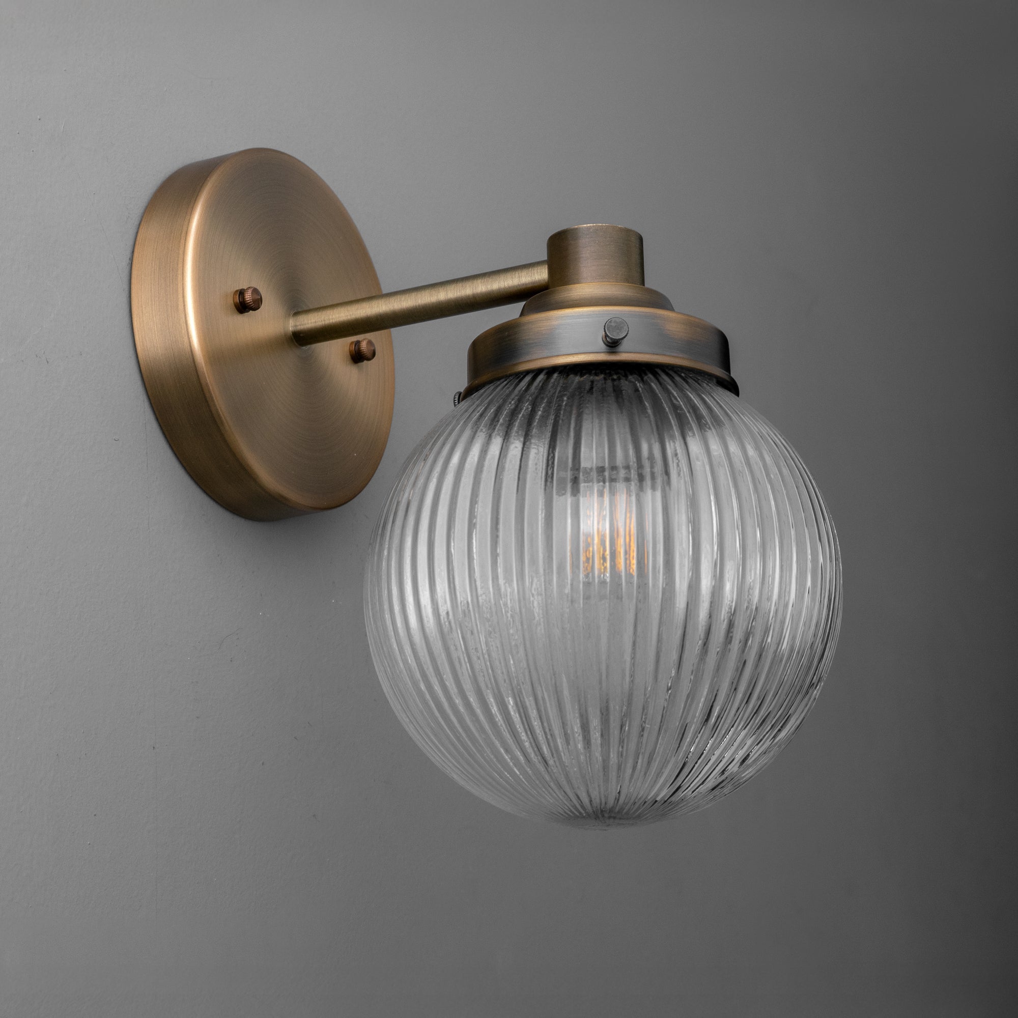 Applique da Parete in Vetro per Illuminazione Industriale per Soggiorno