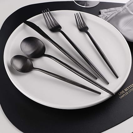 Set di Posate Minimalista – Set in Acciaio Inossidabile da 36 Pezzi per Ogni Occasione