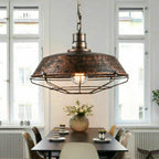 Lampadario Industriale Rustico Nero Epoch