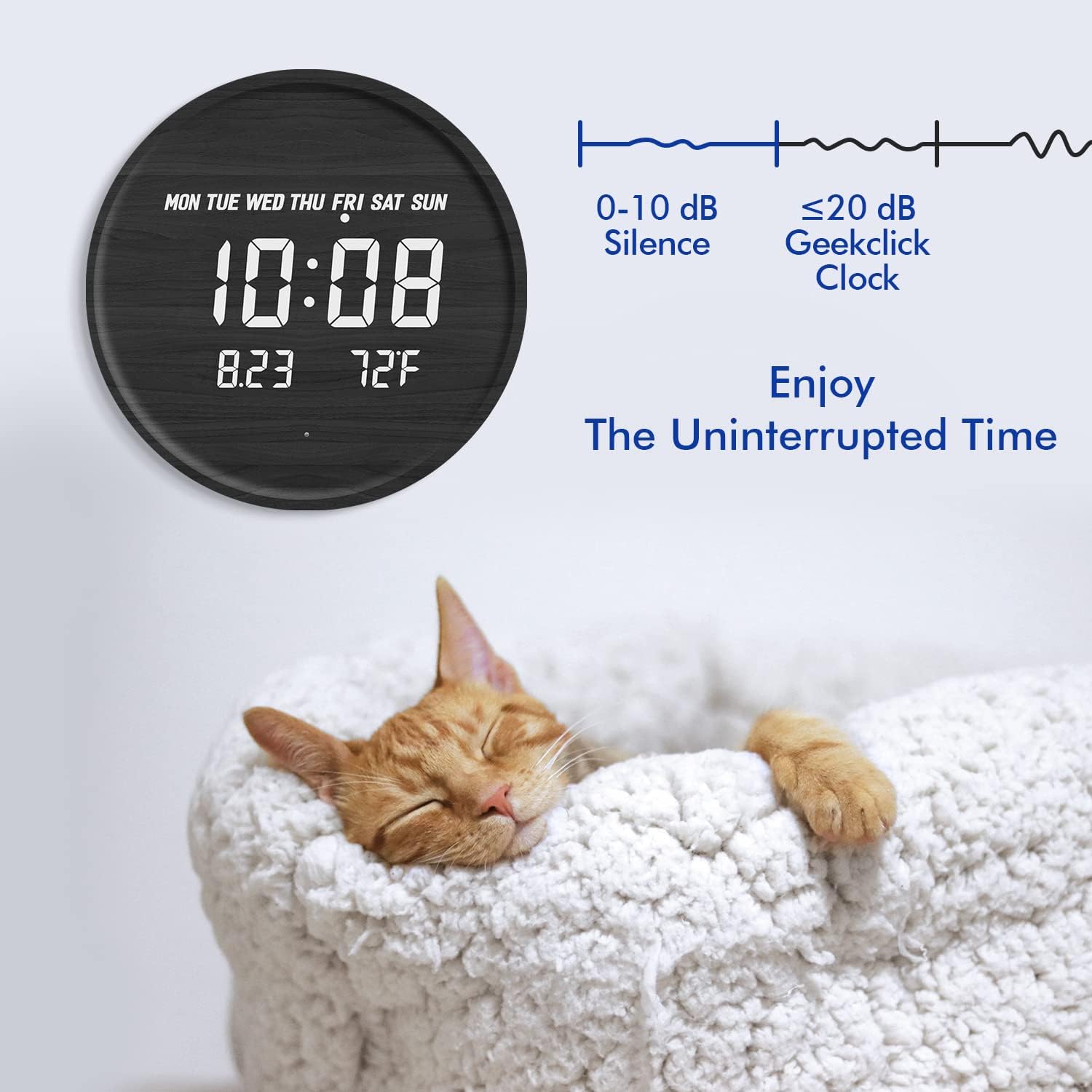 Orologio da Parete Digitale Scandinavo con Display LED e Alimentazione USB