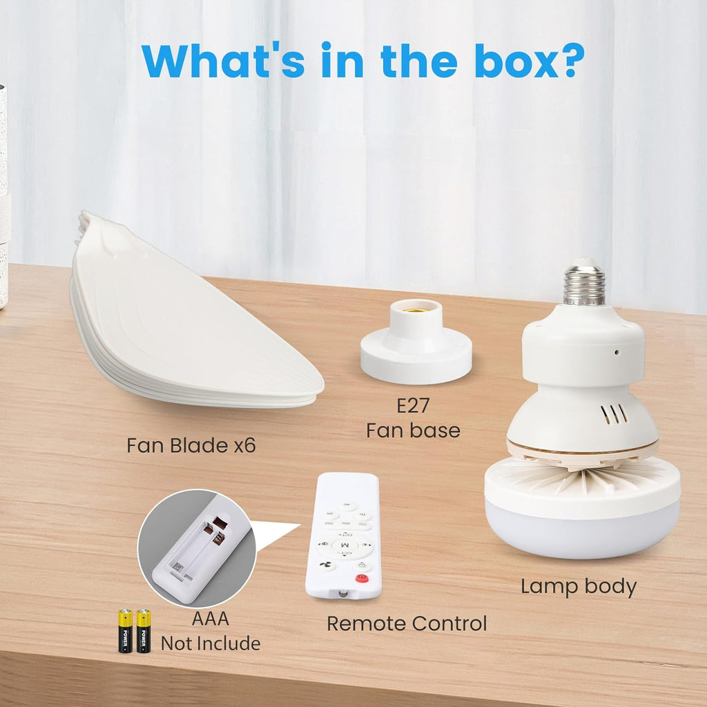 Ventilatore da Soffitto con Luce LED e Telecomando
