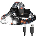 HQDZ-TD Lampada Frontale LED Ricaricabile – Impermeabile con Fascio di Luce Regolabile