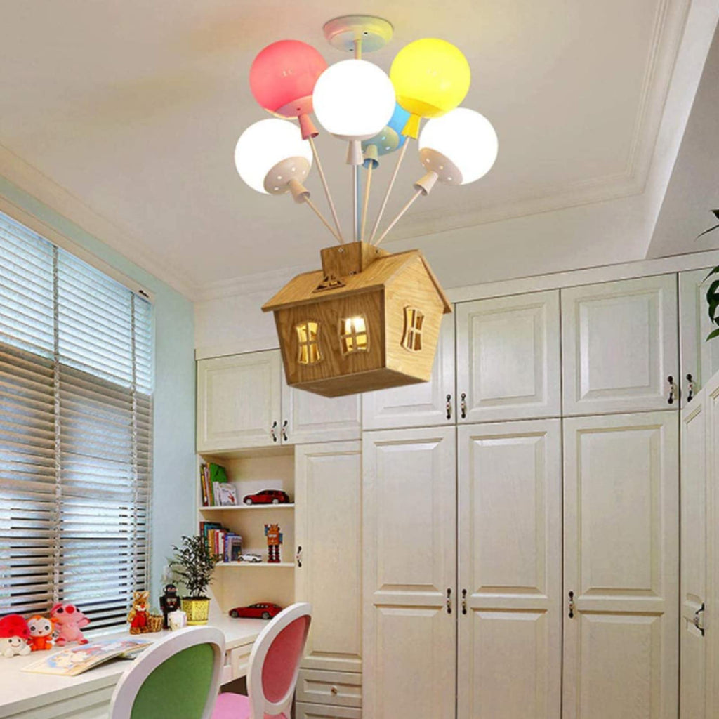 Lampada da soffitto a incasso Aria Designer in legno per camera dei bambini