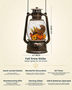 Lampada a LED a forma di Zucca per Decorazioni Autunnali – Luce Calda con Timer di 6 Ore