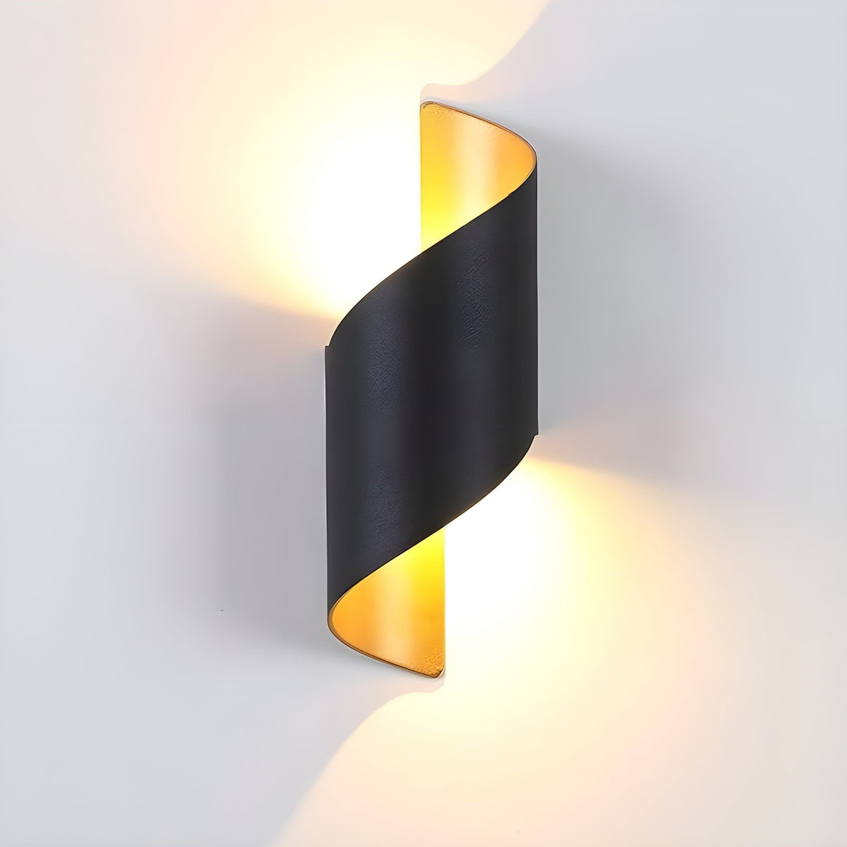 SpiralGlow Light - Lampada a parete LED a spirale in metallo impermeabile nordico