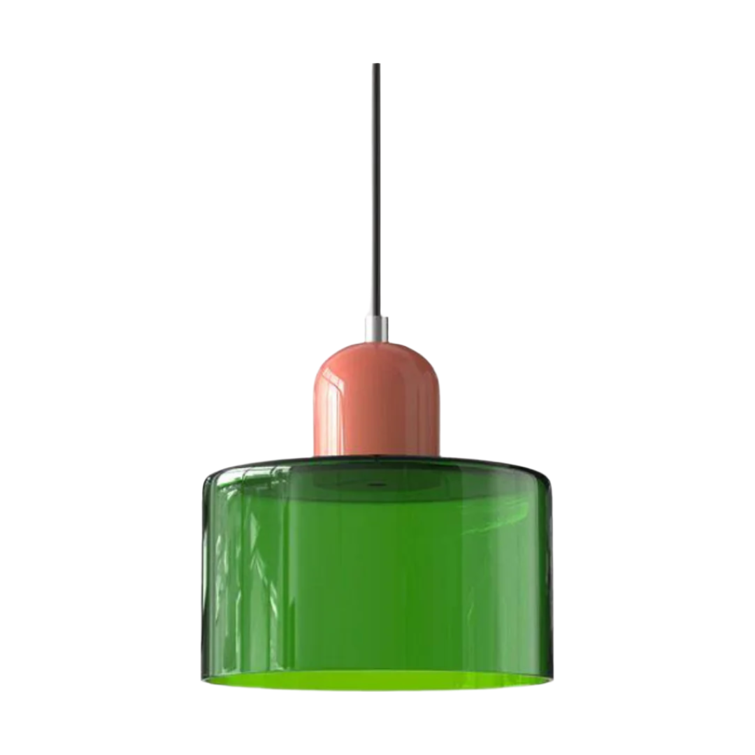 Lampada a sospensione in vetro – Elegante lampada cilindrica per ambienti accoglienti