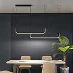 Arisha Moderne LED Lampade a Sospensione Lineare Doppia Cornice