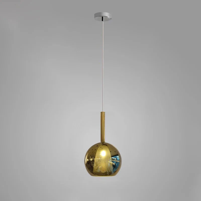 Lampada a sospensione in vetro sferico minimalista