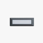 Ray Modern Metal Rectangular Outdoor Deck/Step Light, Black