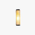 Lampada da Parete Esterna in Metallo/Vetro Semi-Cilindrica Moderna Yoru, Nera