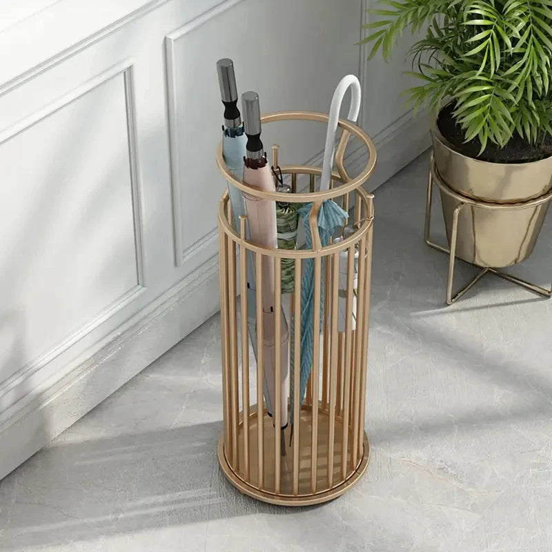 RegalRain - Supporto per ombrelli di lusso con dettagli in oro lucido per un'organizzazione elegante