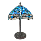 Lampada da tavolo Minster Tiffany 10" Libellula Blu