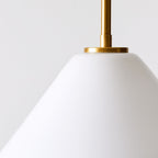 Lampada a sospensione a cono in vetro trasparente per cucina