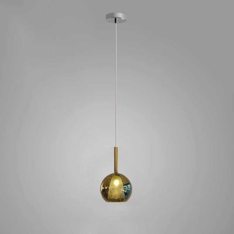 Lampada a sospensione in vetro sferico minimalista