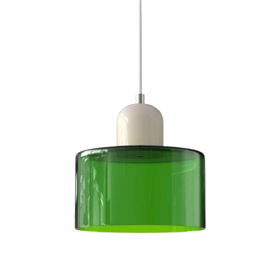 Lampada a sospensione in vetro – Elegante lampada cilindrica per ambienti accoglienti