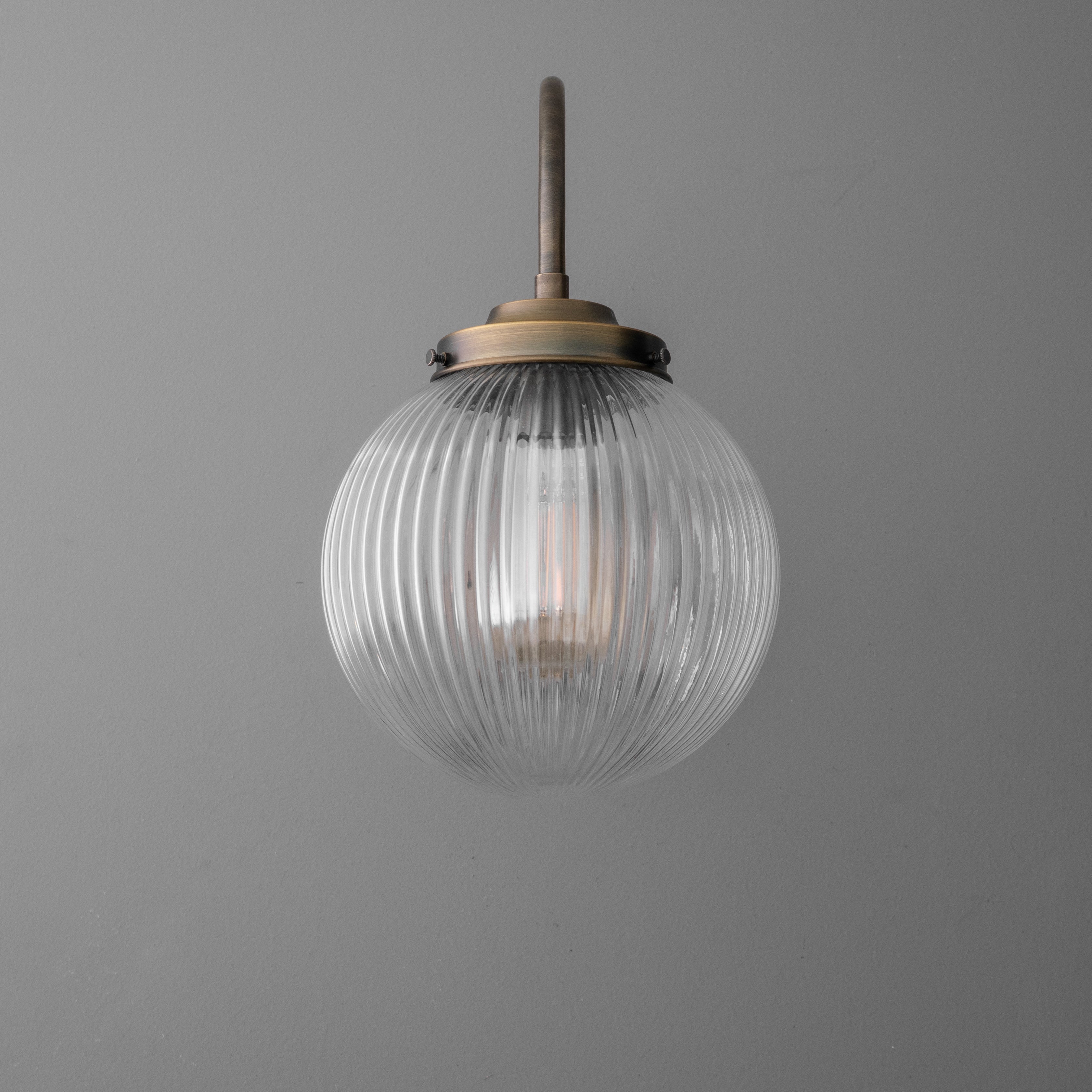 Applique da Parete in Vetro per Illuminazione Industriale per Soggiorno