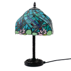 Lampada da Tavolo Tiffany Minster 10" Blu/Verde Libellula