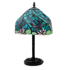 Lampada da Tavolo Tiffany Minster 10" Blu/Verde Libellula