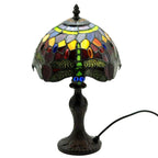 Lampada da Tavolo Tiffany Minster Rosso Libellula 20cm