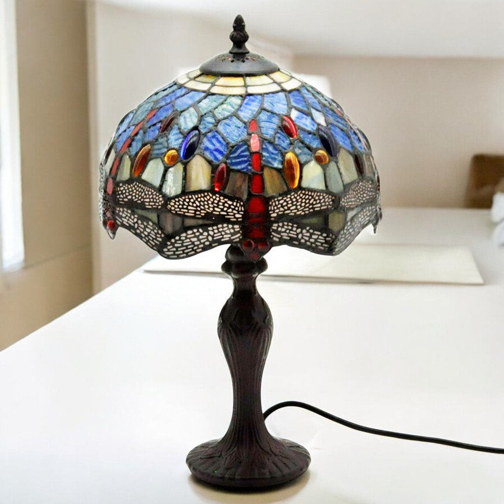 Lampada da Tavolo Tiffany 10" Drago Blu Minster