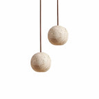 Lampada a sospensione in Travertino – Lampada a sospensione LED rotonda minimalista in stile Wabi-Sabi