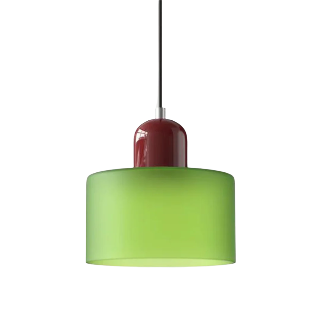 Lampada a sospensione in vetro – Elegante lampada cilindrica per ambienti accoglienti