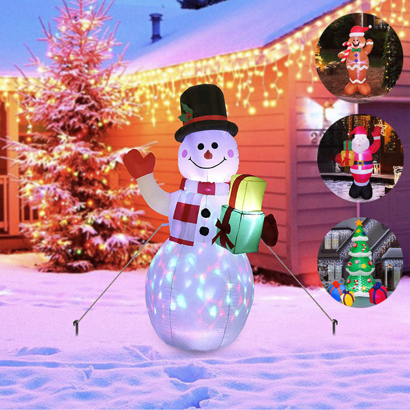 Decorazione Natalizia LED Gonfiabile – Pupazzo di Neve Illuminato per Esterni