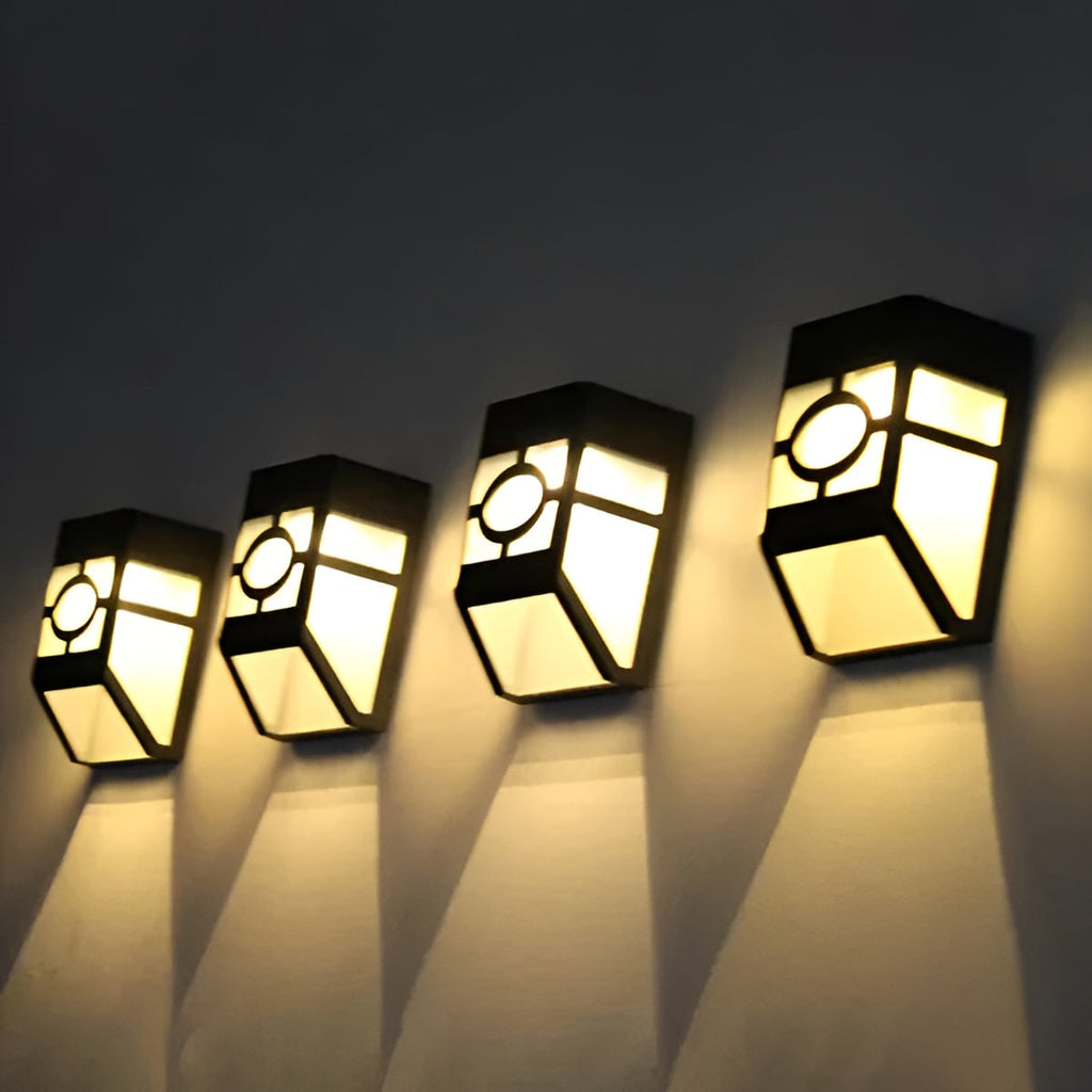 Lampada da parete solare a LED – Risparmio energetico e resistente alle intemperie | Set da 2 per esterni