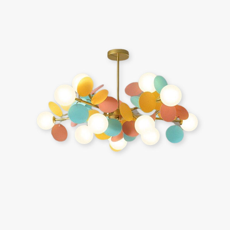 Lampadario a Rami di Fiori Multicolore Nexen per Soggiorno