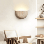 Applique in Pietra Wabi Sabi con Illuminazione Ambientale Soffusa