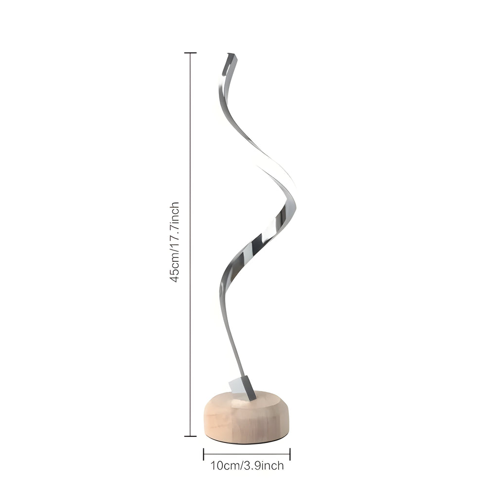 RusticGlow Lampada – Moderna Lampada da Tavolo LED in Legno