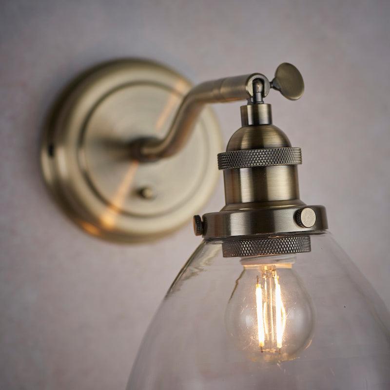 Applique da parete in ottone Hansen di Endon Lighting