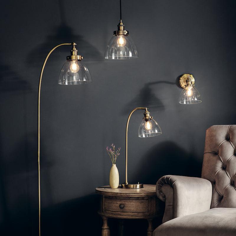 Applique da parete in ottone Hansen di Endon Lighting