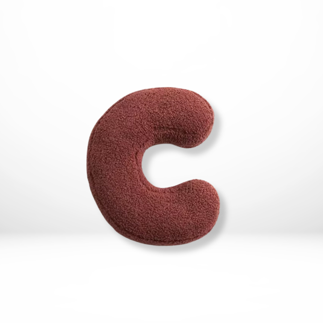 Avenia - Cuscino Decorativo in Velluto con Lettere da A a Z