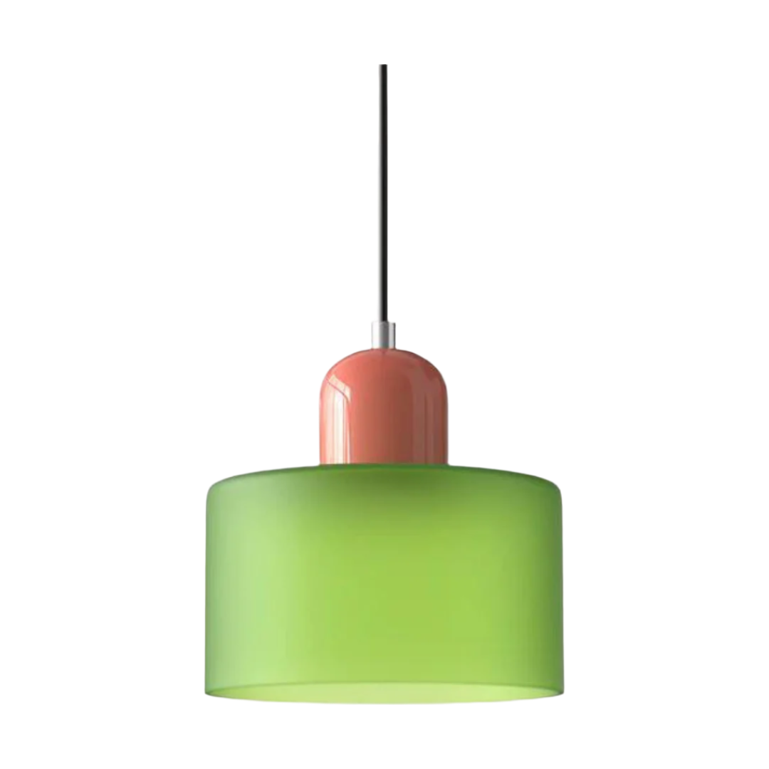 Lampada a sospensione in vetro – Elegante lampada cilindrica per ambienti accoglienti