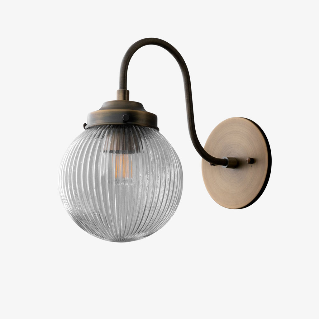 Applique da Parete in Vetro per Illuminazione Industriale per Soggiorno