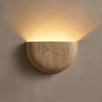 Applique in Pietra Wabi Sabi con Illuminazione Ambientale Soffusa