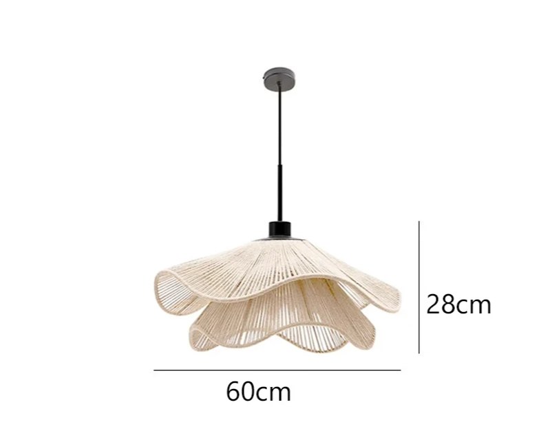 WabiRope Aura: Lampada a Sospensione in Canapa Wabi Sabi Scandinava