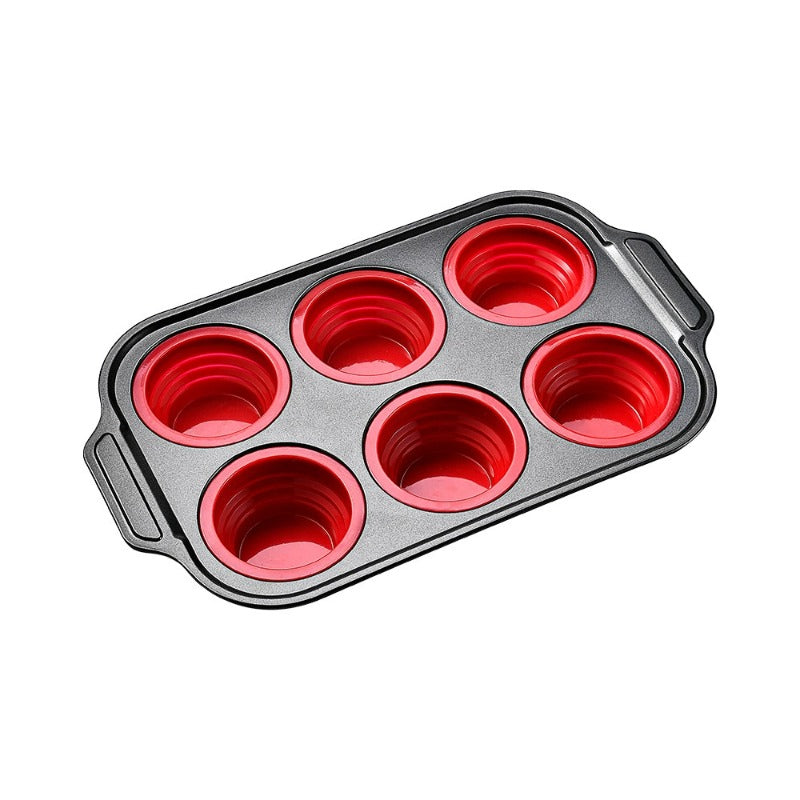Stampo per Muffin in Silicone con Struttura Metallica Robusta – Stampo Flessibile per Muffin e Cupcake