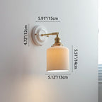 Applique da parete in ceramica vintage tradizionale rotonda in ottone con 1 luce per soggiorno
