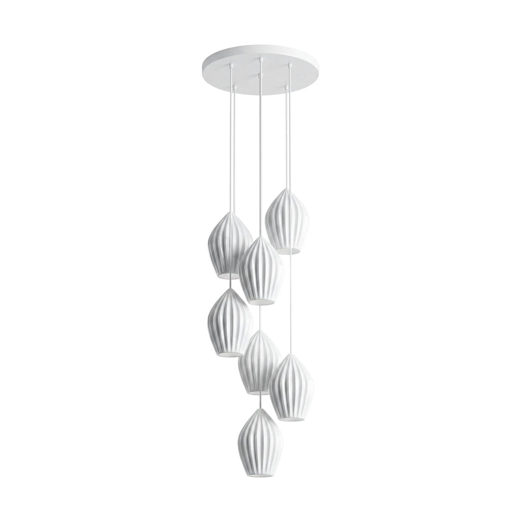 Lampada a sospensione in ceramica con righe