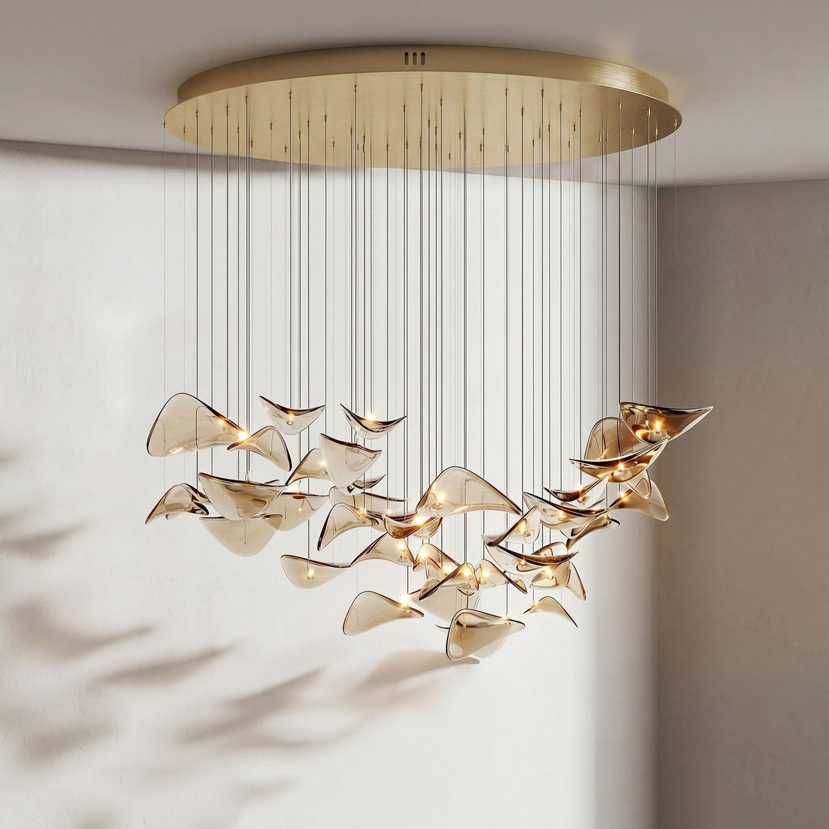 Lampadario a Foglia Fluttuante Wave